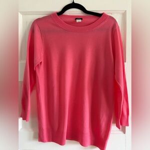 J. Crew Vibrant Pink Merino Tippi Sweater